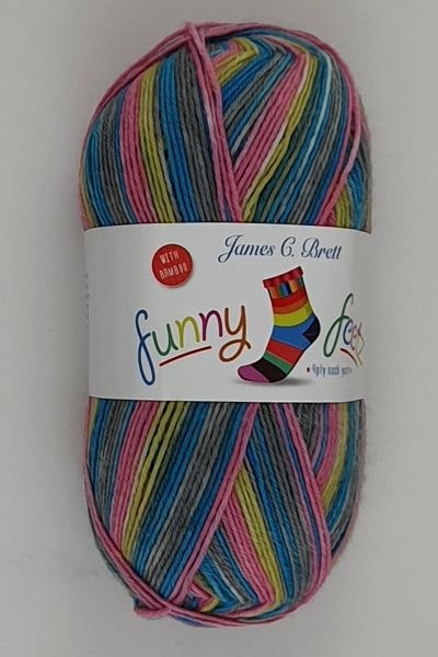 James C Brett - Funny Feetz 4 Ply - FZB10